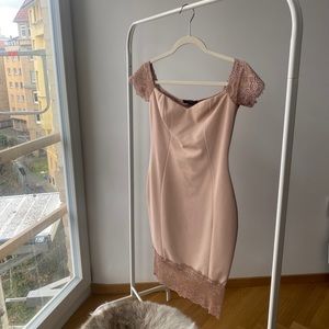 Nude Body-Hugging Forever 21 Dress